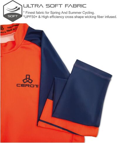 قميص CEROTIPOLAR Club Fit UPF50+ لركوب الدراجات خفيف الوزن وأكمام طويلة للرجال، قمصان ركوب الدراجات الهوائية، ماص للرطوبة، سريع الجفاف in Saudi Arabia