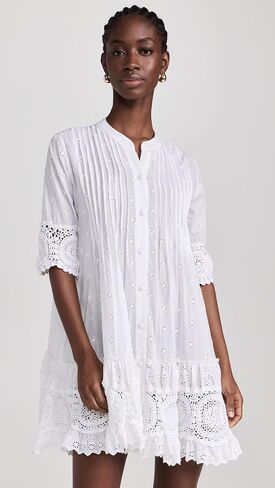 Shoshanna Women's Milos Cotton Eyelet Lace Mini Dress in Saudi Arabia
