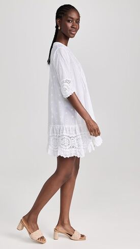 Shoshanna Women's Milos Cotton Eyelet Lace Mini Dress in Saudi Arabia