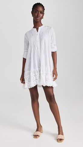 Shoshanna Women's Milos Cotton Eyelet Lace Mini Dress in Saudi Arabia