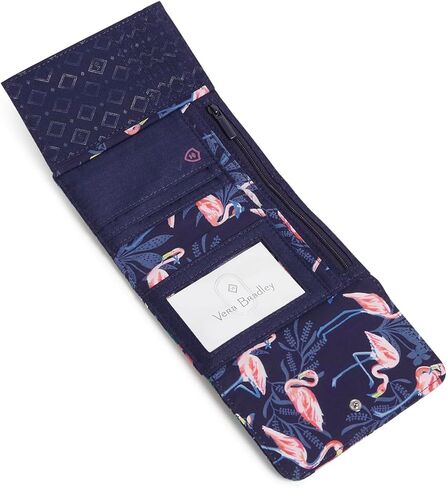 محفظة Vera Bradley النسائية المدمجة المصنوعة من القطن Riley مع حماية RFID in Kuwait