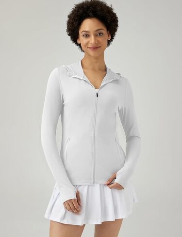 سترات Ivicoer النسائية للحماية من الشمس بعامل حماية من أشعة الشمس 50+ بسحاب وأكمام طويلة للمشي لمسافات طويلة وخفيفة الوزن مع جيوب in Kuwait