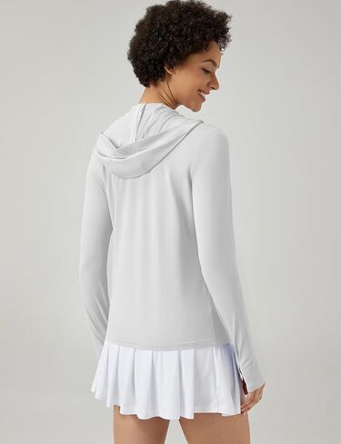 سترات Ivicoer النسائية للحماية من الشمس بعامل حماية من أشعة الشمس 50+ بسحاب وأكمام طويلة للمشي لمسافات طويلة وخفيفة الوزن مع جيوب in Kuwait