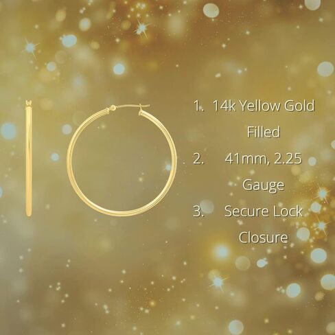 ابتسامة فضية 14 قيراط أقراط دائرية لا نهاية لها من الذهب الأصفر | أقراط أنبوبية خفيفة الوزن | أقراط دائرية جذابة| اختيار مثالي للذكرى السنوية وعيد الميلاد لها | قياس 2.25 ملم in Kuwait