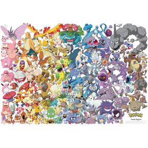 Buffalo Games - Pokemon - Kanto 151-1500 Piece Jigsaw Puzzle for Adults Challenging Puzzle Perfect for Game Nights - Finished Size 38.50 x 26.50
