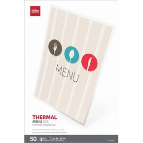 Office Depot® Brand Laminating Pouches, Menu Size, 3 Mil, 11-1/2" x 17-1/2", Pack of 50