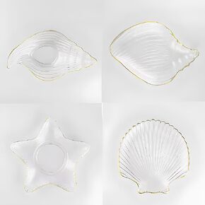 صينية مجوهرات أكوا شيل - طبق حلية مزخرف على طراز المحيط للخواتم والأقراط والقلائد والأساور والساعات والمفاتيح - طبق حلية أنيق للمجوهرات in Kuwait