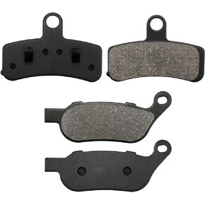 ZICOO Front Rear Brake Pads for Harley Davidson Fatboy, Heritage Softail Classic, Street Bob, Softail Deluxe, Dyna Wide Glide, Softail Slim, Low Rider, Super Glide, Rocker C, Night Train