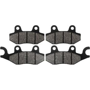 ZICOO Front & Rear Brake Pads for Kawasaki Teryx 4 800 750 4x4 2008-2023, Brute Force 650 750 2005-2023, Mule Pro 820 1000 2015-2023, Bayou 300 400