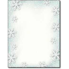 Paper Snowflakes Holiday Stationery - 80 Sheets