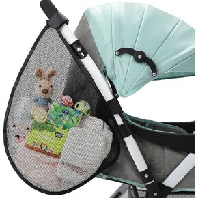 Accmor Universal Stroller Organizer, Side Sling Stroller Organizer, Mesh Cargo Net Stroller Storage Caddy, Stroller Bag Accessories Fits for Uppababy, Nuna, Baby Jogger, Britax, Doona Strollers
