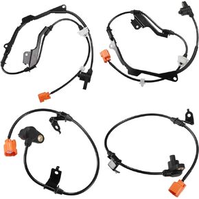 uxcell 4pcs Front Rear Left Right ABS Sensor Wheel Speed Sensor No.57475-S84-A53/57470-S84-A53/57450-S84-A52/57455-S84-A52 for Honda Accord 1998-2002