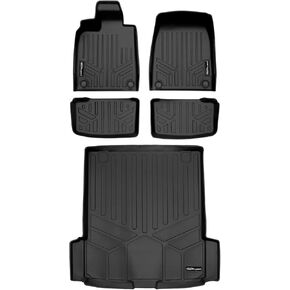 SMARTLINER Custom Fit All Weather 2 Row Floor Mats & Cargo Liner Set Black Compatible with 2022-2023 Audi e-tron GT/Audi RS e-tron GT in Kuwait