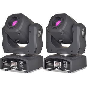 Led Inno Pocket Spot Mini Moving Head 60W DJ 8 Gobos DMX Stage Effect Lighting Lyre Projector for Christmas Party Dance Floor(2 Pack)