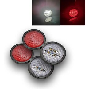 [Updated] 4 Pack of Universal LED Flatbed Truck Tail Lights Assembly with Signal Stat - Ideal for Dump Trucks, Semis, and Trailers