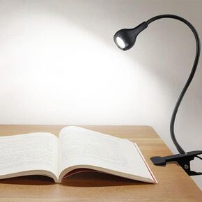 LED Desk Lamp Clip On Light,360Flexible Gooseneck and Clamp Reading Task Light ,Night Light Clip On for Desk, Bed, Headboard and Computers Silver