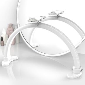Large Half Moon LED Light for Table Nail Desk Lamp, Upgrade Arch Light for Nail Techs with Phone Stand Perfect for Nails Tech Manicure (White)