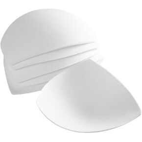 Abaodam 3 Pair Bra Pads Sports Bra Insert Cups Enhancer Cups Triangle Removable Bra Inserts Bra Sponge Pads Replacement Inserts Liner Pads (White)
