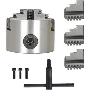 K11-80 Lathe Chuck 3 Jaws Self Centering 3 Inch Diameter Suitable for CNC Drill Milling Machine Wood Turning