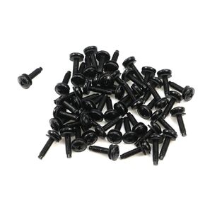 50PCS 10/32 Rack Screws Stainless Steel Rackmount Screws M5*18mm Studio Rack Screws 10-32 Server Rack Screws Black Equipment Cabinet Bolts Audio Rack Screws with Rack Washers