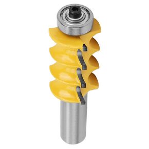 Triple Bead Trim Router Bit, 3/16 Radius Triple Bead Trim Molding Router Bit 1/2 Shank Woodworking Tool, Edge Treatment and Grooving Router Bits