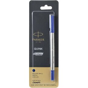 Parker Quink Ink Roller Ball Ultra Fine Navigator Technology Point Ink Refill by Luxor (F-Blue, 5 Set)