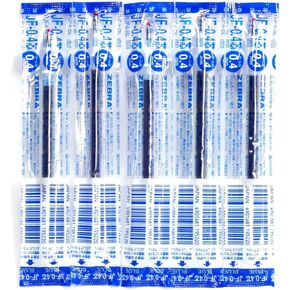 Zebra 0.4mm Blue Ink Refill (JF-0.4), for Zebra Sarasa Clip 0.4 Gel Ballpoint Pen(JJS15-BL), × 5 Pack/total 5 pcs (Japan Import) [Komainu-Dou Original Package]