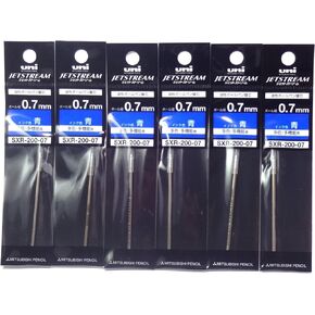 Uni 0.7mm Blue Ink Refill (SXR20007.33), for Jet Stream Prime High Grade multi ballpoint pen, ×6 Pack/total 6pcs (Japan Import) [Komainu-Dou Original Package]