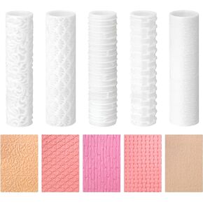 Polymer Clay Texture Roller,Polymer Clay Earring Maker Roller - Ideal for Creating Polymer Clay Texture Sheets - Compatible with Polymer Clay Cutters (5 Small Size)