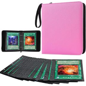 GEAoffice Jumbo Card Binder for XL Jumbo Cards, 1 Pocket Trading Card Album Folder, 80 Top-loading Pockets Binder for Oversize TCG Cards - (X-Large 5.9"x8.1") Red… in Kuwait