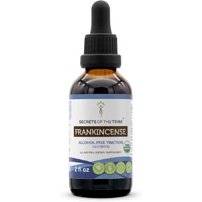 Frankincense USDA Organic | Alcohol-Free Extract, High-Potency Herbal Drops, Immune System, Positive Mood | Made from 100% Certified Organic Frankincense (Boswellia Resin) Dried Resin 2 fl oz