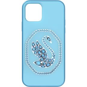 Swarovski Signum Smartphone Case for iPhone 13 Pro Max, Pink with Swarovski Swan Motif and Pink Swarovski Crystals, Part of the Swarovski Signum Collection