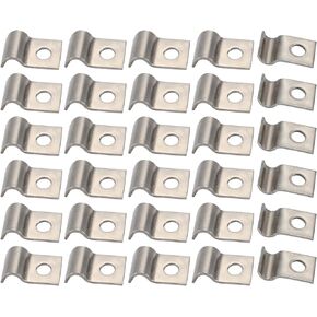 30 Pieces M4 Pipe Strap 304 Stainless Steel Single Hole Pipe Clamp EMT Pipe Strap One Hole Strap Pipe Strap One Hole Pipe Strap Pipe Clamp EMT Conduit Clamp for 3mm ~ 4mm Pipe Fixing