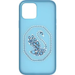 Swarovski Signum Smartphone Case for iPhone 13 Pro Max, Pink with Swarovski Swan Motif and Pink Swarovski Crystals, Part of the Swarovski Signum Collection
