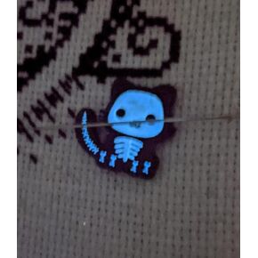 Glow in the Dark Skeleton Kitty Needle Minder