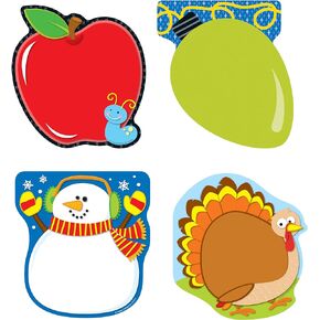 Carson Dellosa 4-Pack Holiday Notepads, Turkey, Apple, Holiday Lights, Snowman Thanksgiving and Christmas To Do List Notepad for Notes, Lists, Drawing Paper, Stocking Stuffers, Office, School Supplies