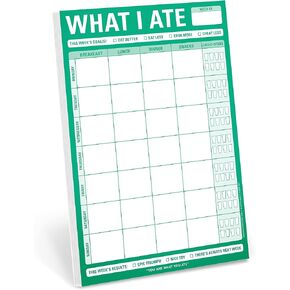Knock Knock Magnetic What I Ate Pad, Meal Tracker Note Pad With Magnet, 6 x 9-inches
