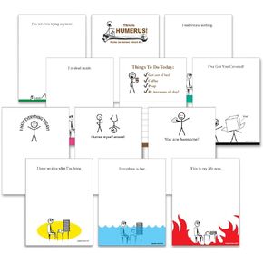 Assorted Funny Notepads (12 Pack) Office Gift for Coworkers