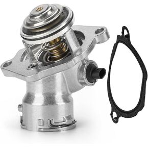 Aluminum Thermostat & Housing Assembly W/Sensors Upgrade for Mercedes-Benz C230 C250 C280 C350 E280 E300 E350 ML350 ML450 R350 S400 SLK280 SLK300 SLK350 - Replaces 2722000115 2722000415 TM45100D