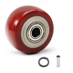 1pcs Push Cart Wheels 3.5 Inch PU Caster Wheels Bearings Repair Kits,Heavy Duty Pltae Casters, Shelf Replacement Wheels for Platform Trucks up to 264 Pounds