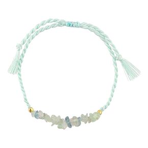 Thecraftman Natural Chips Braided Bracelet, Energy Healing Crystals, Birthday, Gift for Her, Resizable Hand Braid Rope Thread Protection Bracelet for Men, Women, Gemstone Jewelry 7 inch (Amethyst)