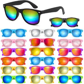 Morcheiong 10-60 Pack Neon Party Sunglasses Unisex Retro Style Party Favors Birthday Beach Pool Party Supplies, 10 Colors