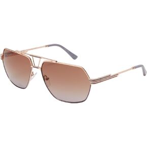 Gwen Stefani LA577 Women's Geometric Pilot Sunglasses, Rose Gold, 61 mm