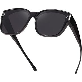 Myiaur Oversized Fit Over Sunglasses for Women, Trendy Wear Over Glasses, Polarized UV400 Protection Sunglasses for Driving