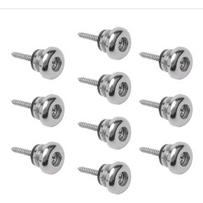 Guitar Strap Buttons End Pins Strap Locks Mushrooms Head with Mounting Screws