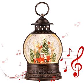 زينة عيد الميلاد فانوس عيد الميلاد، كرات الثلج في عيد الميلاد، مؤقت 6 ساعات، فانوس زينة عيد الميلاد، فانوس كرة الثلج، فوانيس الطاولة، زينة عيد الميلاد، هدايا عيد الميلاد الداخلية (شاحنة صغيرة)