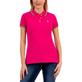 U.S. Polo Assn. Tipped Polo Shirt Caribbean Pink 2XL