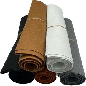 5PCS 18 x 18 inches Felt Fabric Sheet Assorted Color DIY Craft Squares Nonwoven Patchwork