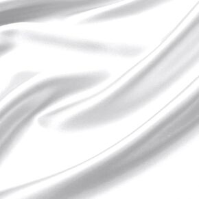 قماش الساتان 1 ياردة 60 بوصة واسعة من قماش الساتان الحريري الناعم من The Yard Soild Fabric لفستان الزفاف، الخياطة، الحرف اليدوية، ديكورات الحفلات، الخلفية، أبيض in Kuwait