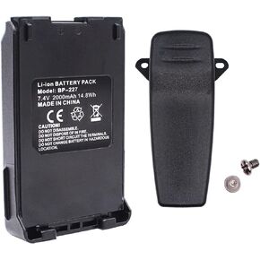 BP-227 بطارية ل ICOM IC-F50 IC-F50V IC-F51V IC-M87 IC-M88 IC-E85 IC-V85 بطارية ليثيوم أيون مع مشبك حزام 2000mAh